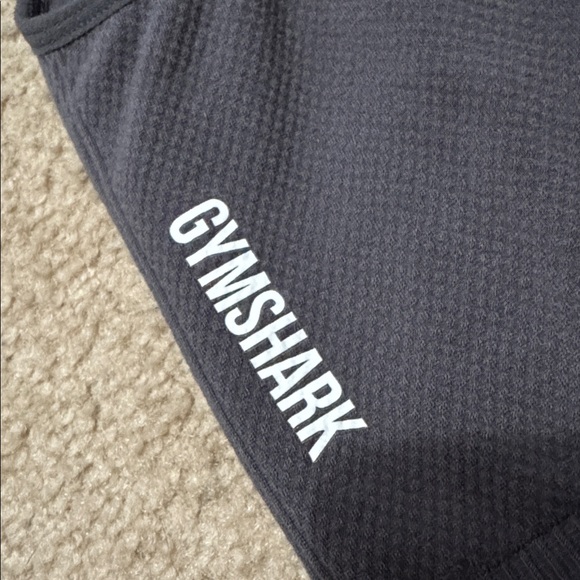 Gymshark Charcoal grey workout crop Top - Picture 3 of 5